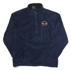 CHARLES RIVER APPAREL Mens Navy Bucknell Lacrosse Half Zip Polyester Fleece