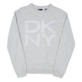 DKNY Mens Grey Crew Neck S Cotton Blend Sweatshirt Pullover Casual
