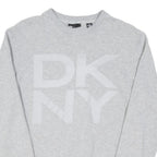 DKNY Mens Grey Crew Neck S Cotton Blend Sweatshirt Pullover Casual