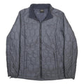 JACK WOLFSKIN Womens Grey Hex Pattern Jacket UK 18 Polyamide Blend Zip Outdoor