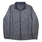 JACK WOLFSKIN Womens Grey Hex Pattern Jacket UK 18 Polyamide Blend Zip Outdoor
