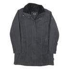 JACK WOLFSKIN Womens Black Outdoor Zip Jacket L Polyester Blend Plain Warm