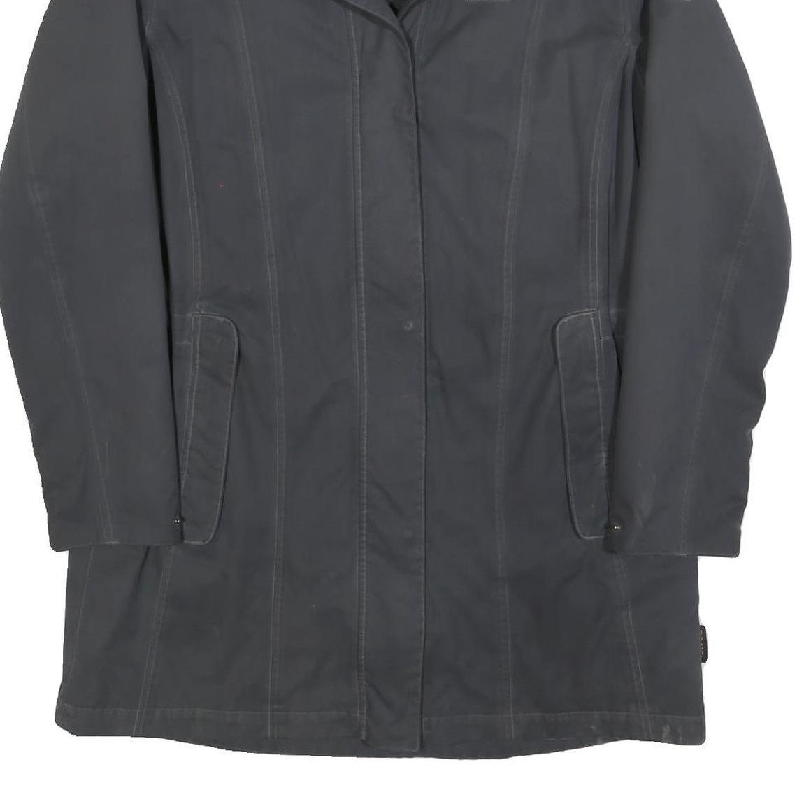 JACK WOLFSKIN Womens Black Outdoor Zip Jacket L Polyester Blend Plain Warm