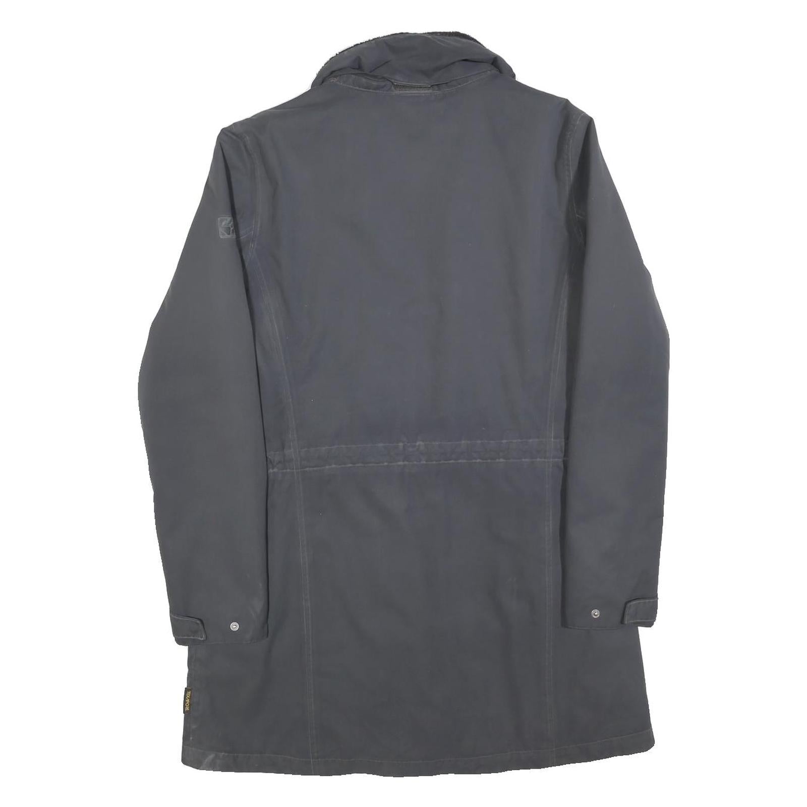 JACK WOLFSKIN Womens Black Outdoor Zip Jacket L Polyester Blend Plain Warm