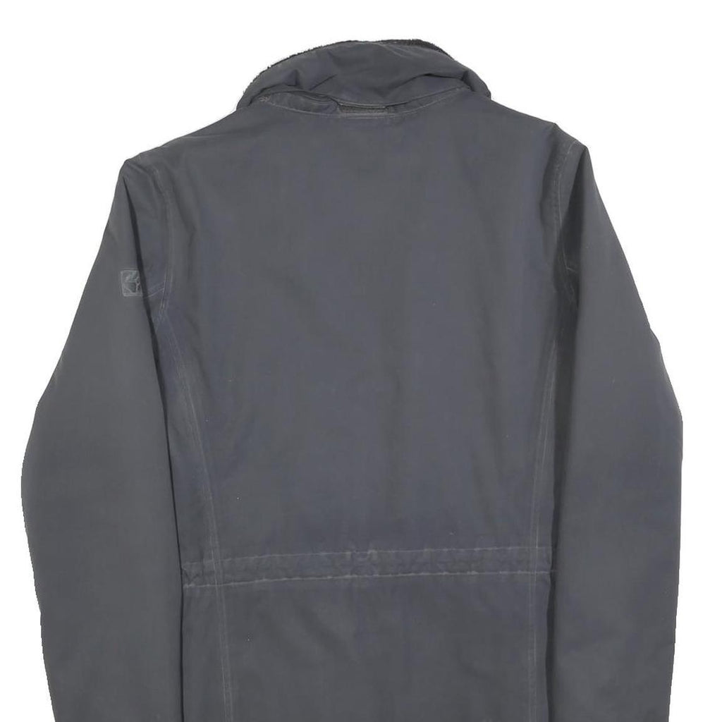 JACK WOLFSKIN Womens Black Outdoor Zip Jacket L Polyester Blend Plain Warm