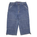 MAGIC Mens Denim Blue Cargo Shorts M W30 Relaxed Fit Cotton Blend