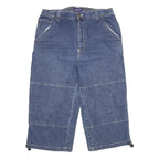 MAGIC Mens Denim Blue Cargo Shorts M W30 Relaxed Fit Cotton Blend