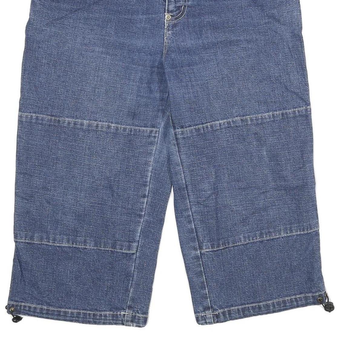 MAGIC Mens Denim Blue Cargo Shorts M W30 Relaxed Fit Cotton Blend