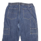 MAGIC Mens Denim Blue Cargo Shorts M W30 Relaxed Fit Cotton Blend