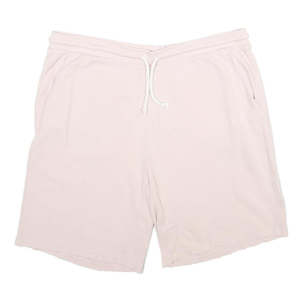 PUMA Mens Cotton Beige Casual Shorts XL W36 Drawstring Waistband