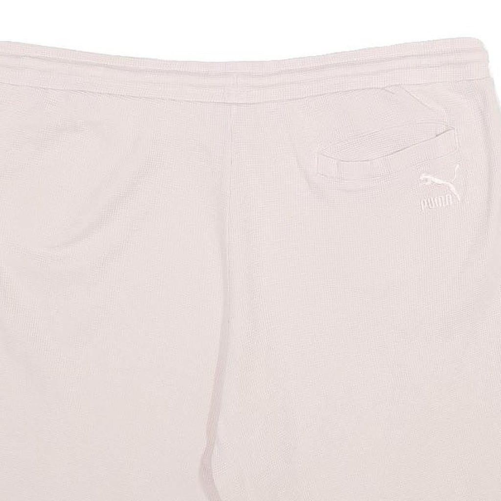 PUMA Mens Cotton Beige Casual Shorts XL W36 Drawstring Waistband