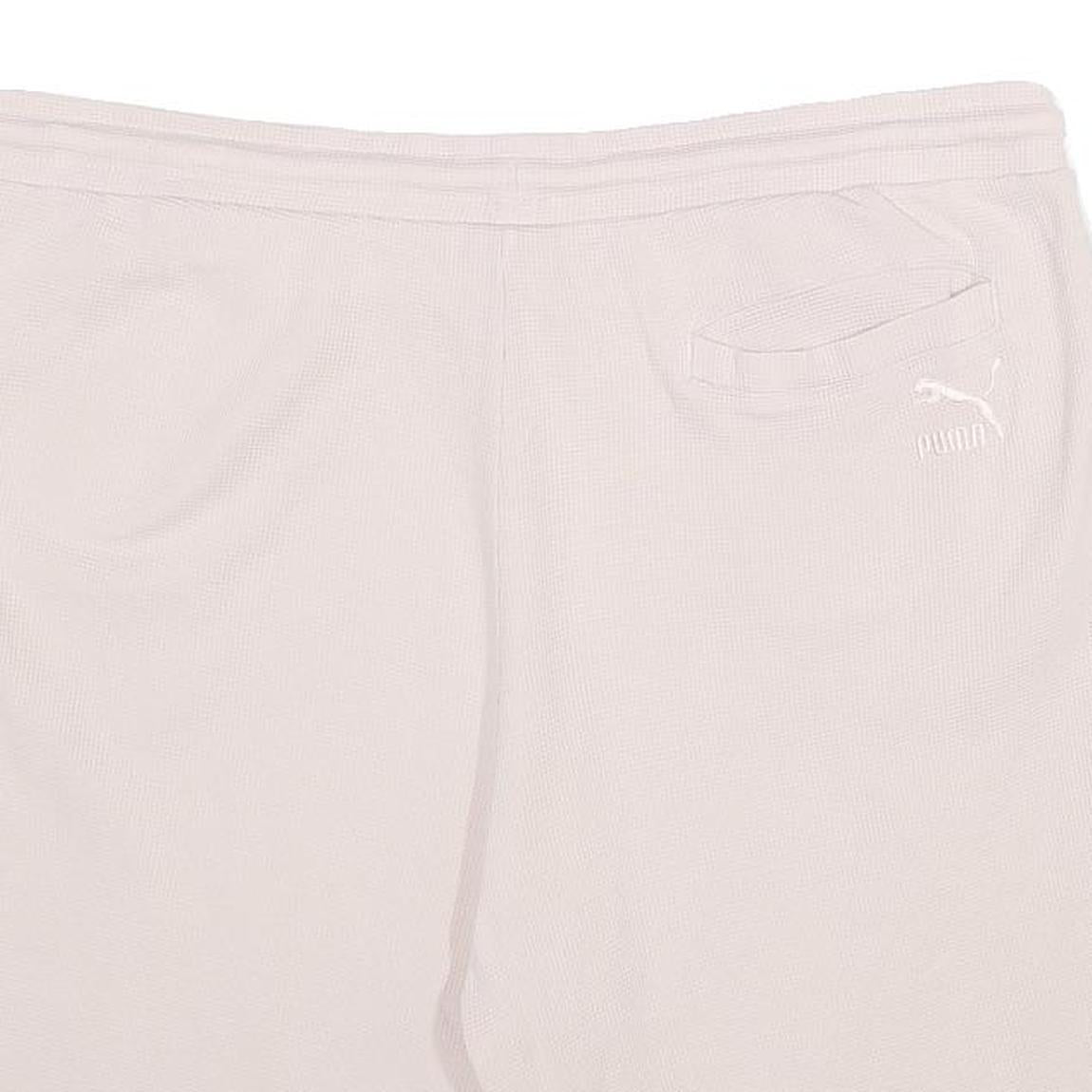 PUMA Mens Cotton Beige Casual Shorts XL W36 Drawstring Waistband