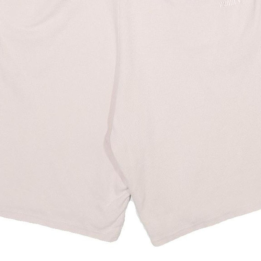 PUMA Mens Cotton Beige Casual Shorts XL W36 Drawstring Waistband