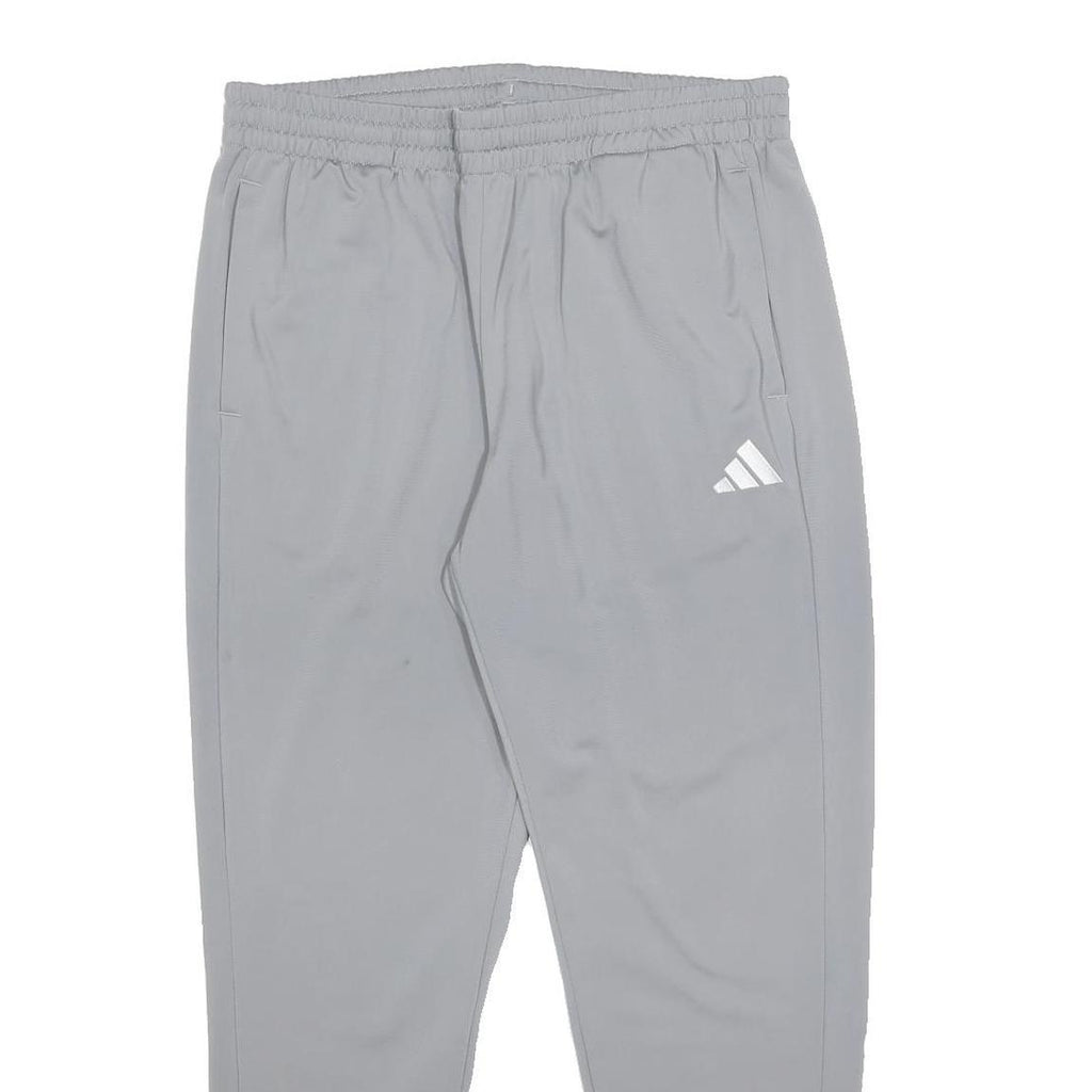 ADIDAS Mens Joggers Grey XL W32 Reflective Logo Drawstring Waist Casual Sports