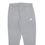ADIDAS Mens Joggers Grey XL W32 Reflective Logo Drawstring Waist Casual Sports