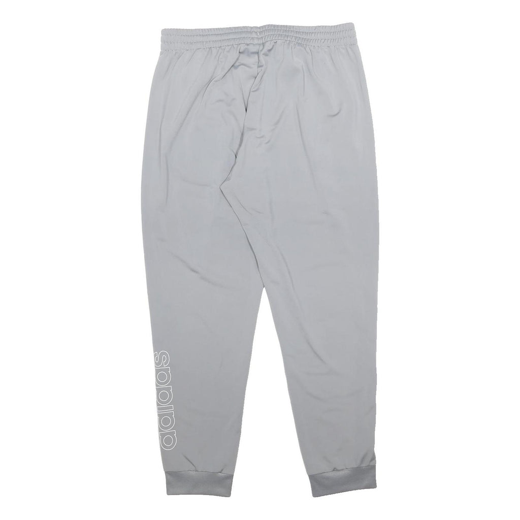 ADIDAS Mens Joggers Grey XL W32 Reflective Logo Drawstring Waist Casual Sports