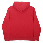 TOMMY HILFIGER Mens Red Hoodie Jacket XL Cotton Blend Zip Plain Casual