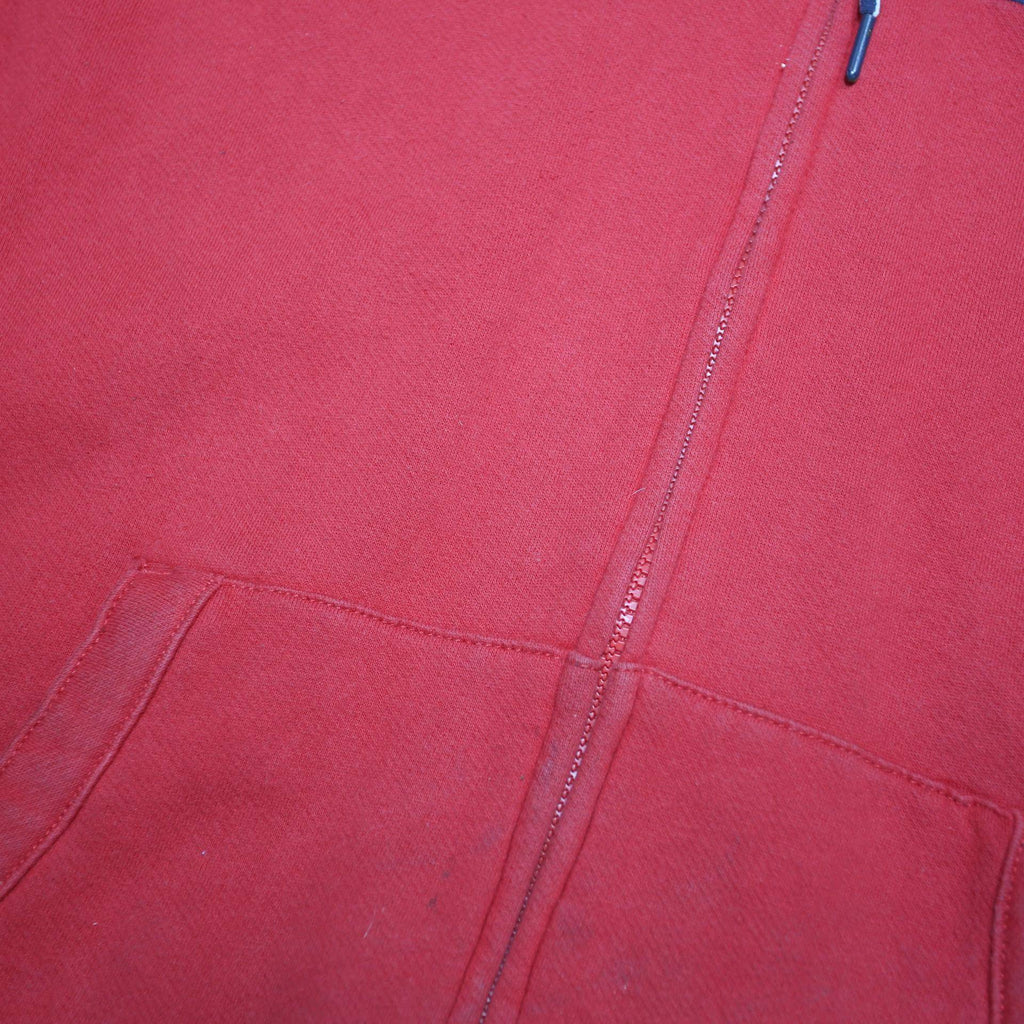 TOMMY HILFIGER Mens Red Hoodie Jacket XL Cotton Blend Zip Plain Casual