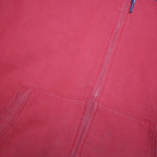 TOMMY HILFIGER Mens Red Hoodie Jacket XL Cotton Blend Zip Plain Casual