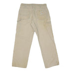 CARHARTT Mens Beige Cotton Blend Regular Straight Trousers W32 L29 Workwear