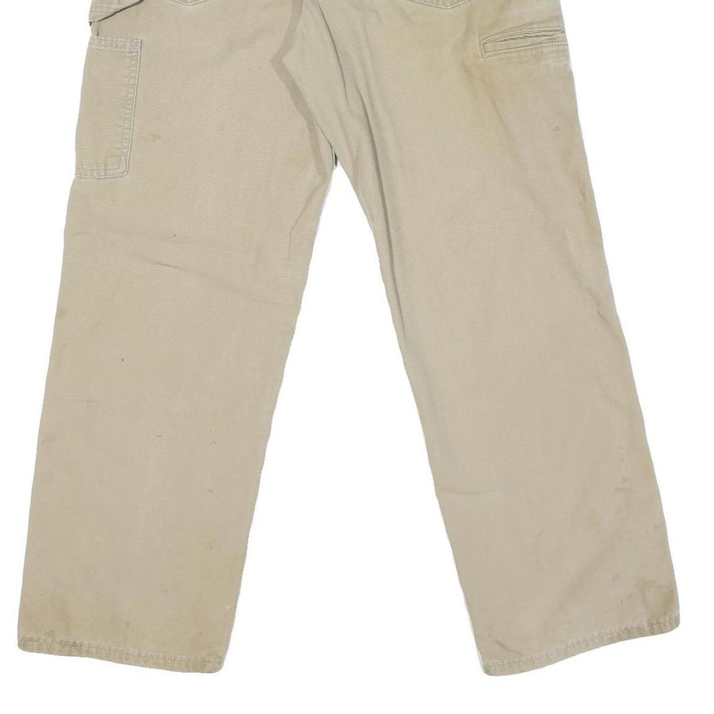 CARHARTT Mens Beige Cotton Blend Regular Straight Trousers W32 L29 Workwear
