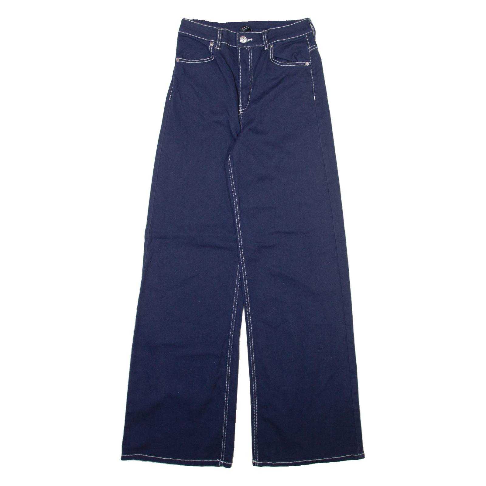 H&M Womens Trousers Blue Regular Bootcut W24 L31