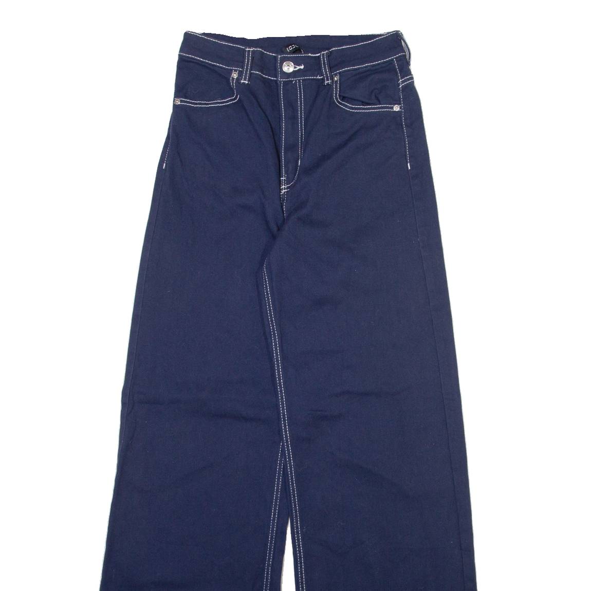 H&M Womens Trousers Blue Regular Bootcut W24 L31