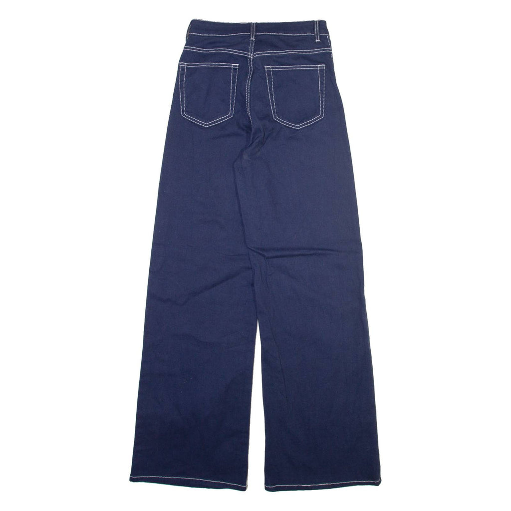 H&M Womens Trousers Blue Regular Bootcut W24 L31