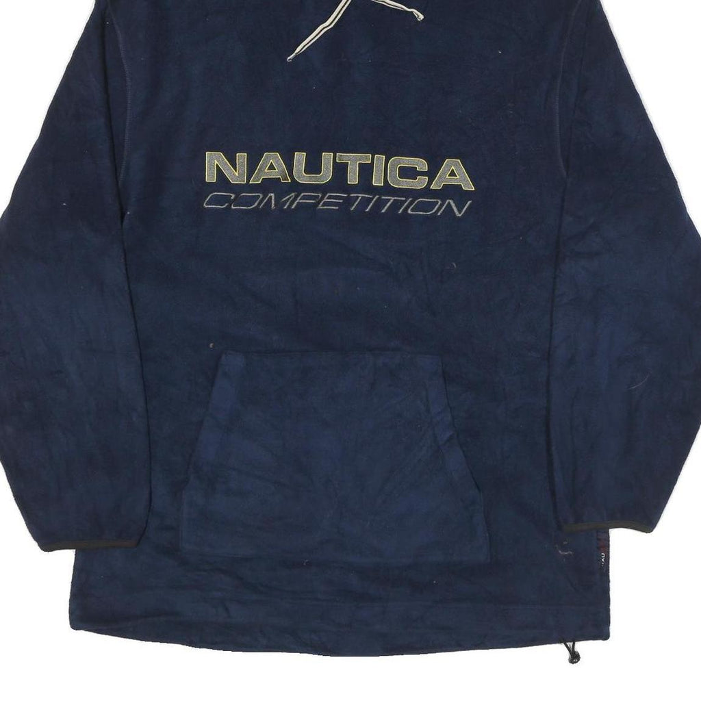 NAUTICA Mens Navy Hoodie 2XL Polyester Blend Pullover Hooded Sweatshirt