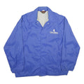 DUNBROOKE Mens Blue Button Nylon Regular Fit Jacket XL Lightweight Plain