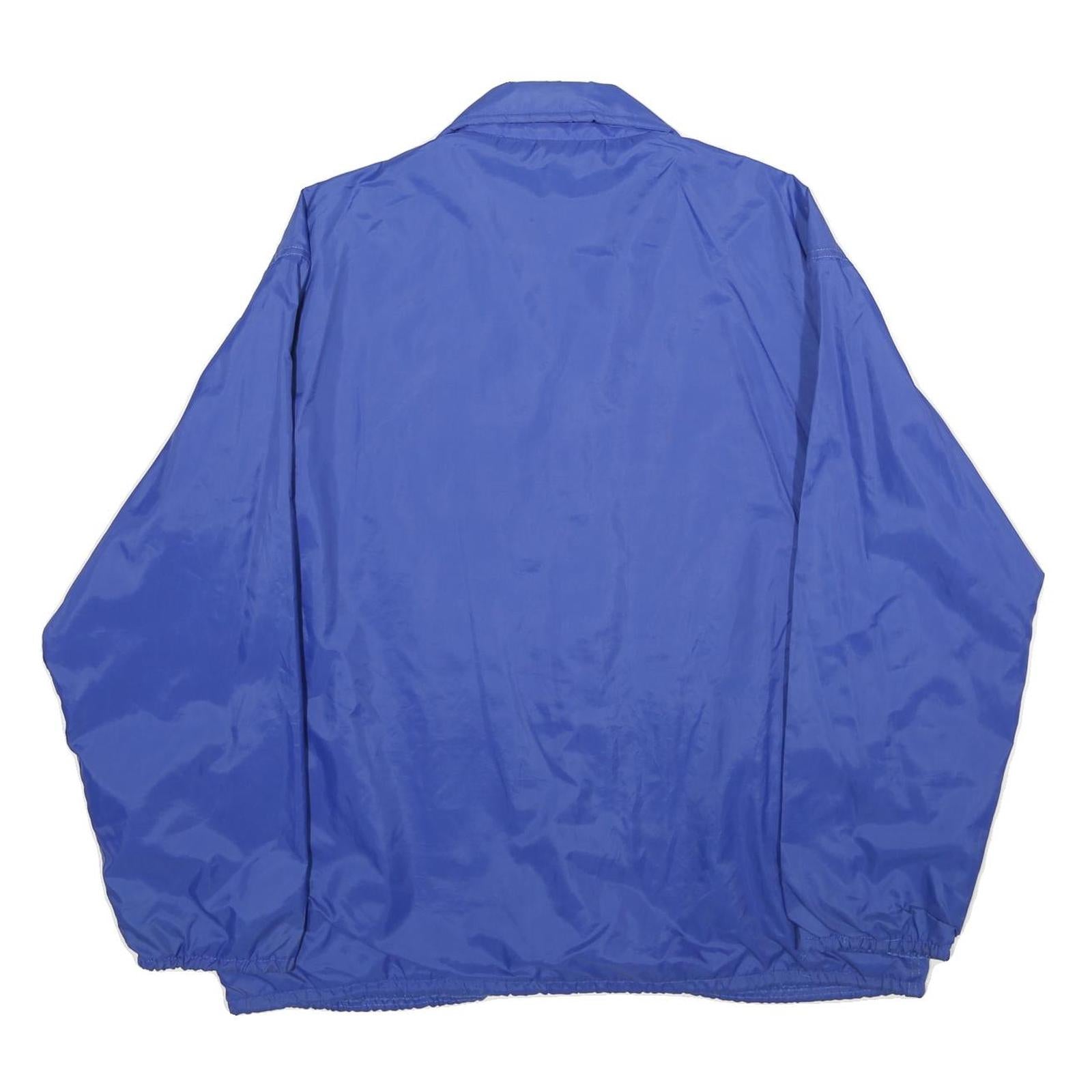 DUNBROOKE Mens Blue Button Nylon Regular Fit Jacket XL Lightweight Plain