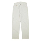 LEVI'S Mens Cotton Blend White Regular Straight Trousers W29 L29 Casual Zip