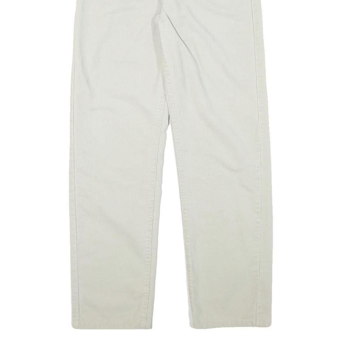 LEVI'S Mens Cotton Blend White Regular Straight Trousers W29 L29 Casual Zip