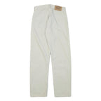 LEVI'S Mens Cotton Blend White Regular Straight Trousers W29 L29 Casual Zip