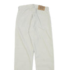 LEVI'S Mens Cotton Blend White Regular Straight Trousers W29 L29 Casual Zip