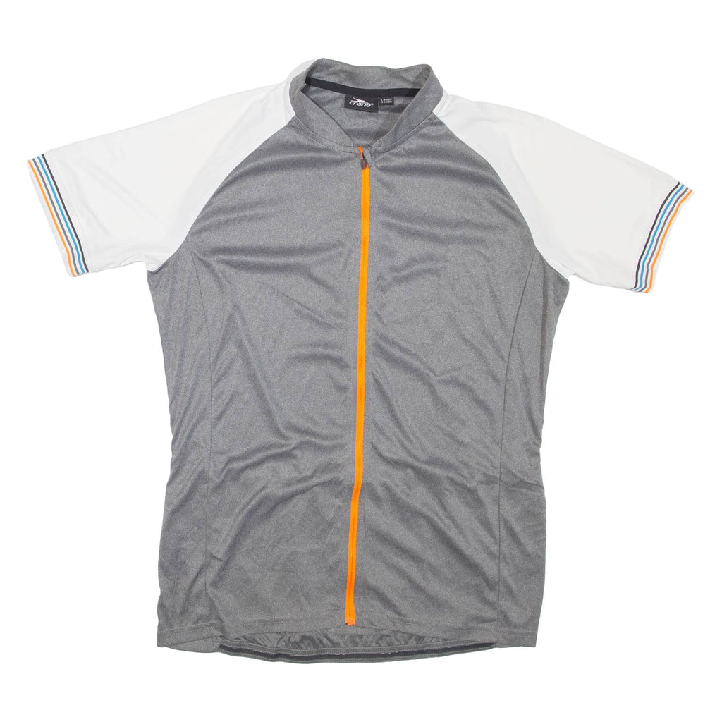CRANE Cycling Mens T-Shirt Grey High Neck L