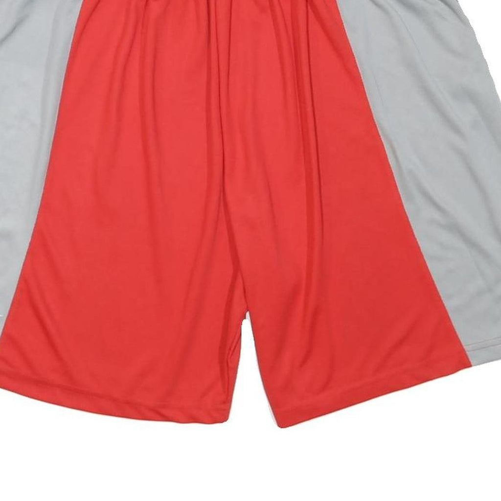 EVERLAST Mens Shorts Red & Grey Casual XL W30 Polyester Blend Activewear