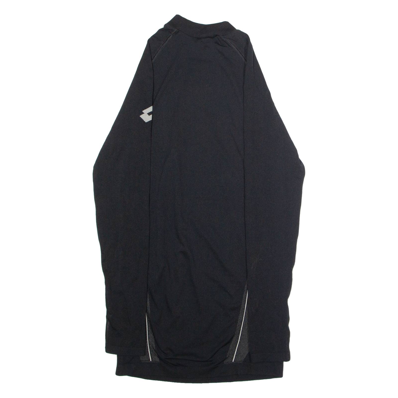 LOTTO Running Womens Jersey Black Long Sleeve High Neck L