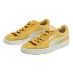 PUMA Suede Classic Mens Low Top Trainers Yellow & White Suede UK 6.5 Casual