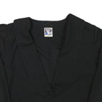 YESSICCA Womens Black Short Button Synthetic Jacket M Plain Cropped