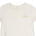 LEVI'S Womens White Graphic T-Shirt L Short Sleeve Crew Neck Casual Cotton