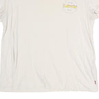 LEVI'S Womens White Graphic T-Shirt L Short Sleeve Crew Neck Casual Cotton
