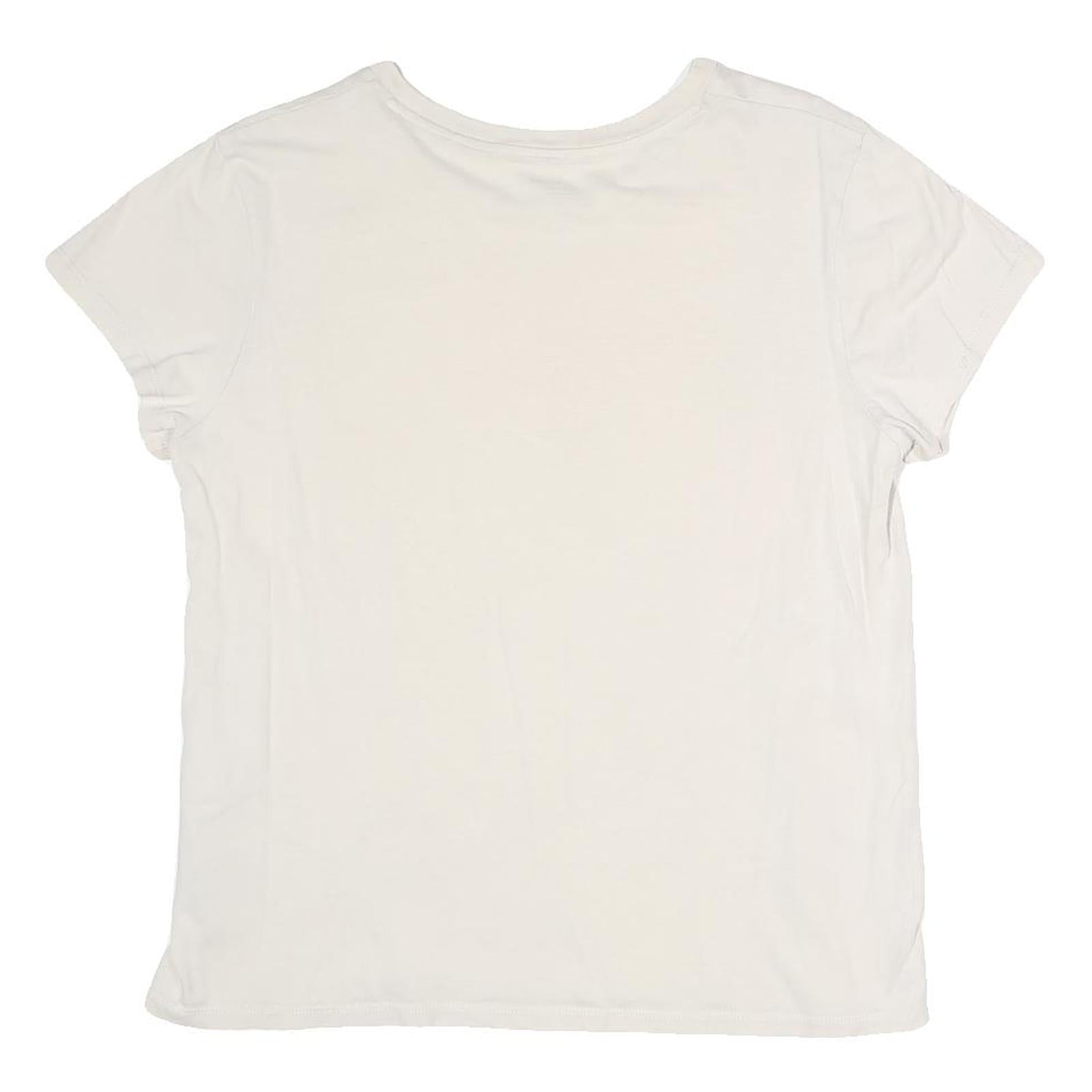 LEVI'S Womens White Graphic T-Shirt L Short Sleeve Crew Neck Casual Cotton