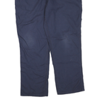 CARHARTT Mens Regular Fit Cotton Blend Navy Zip Trousers W40 L32 Workwear