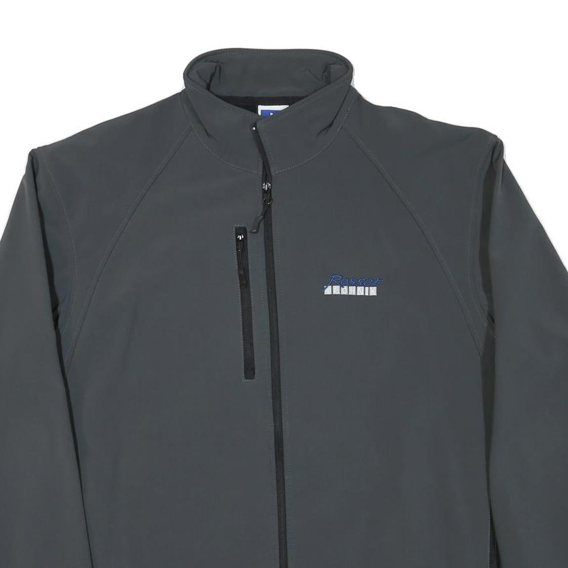 RUSSELL ATHLETIC Mens Grey Jacket 2XL Polyester Blend Zip Casual Outdoor