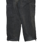 CARHARTT Mens Black Cotton Blend Regular Cargo Trousers W42 L32 Workwear Utility