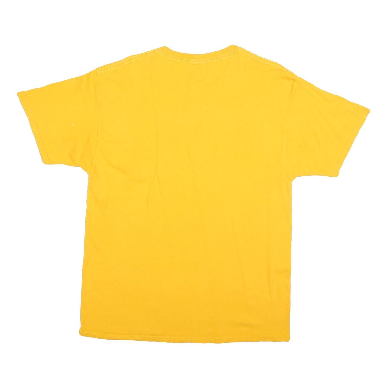 CHAMPION Mens Yellow NC A&T SU Classic T-Shirt L Short Sleeve Crew Neck Cotton