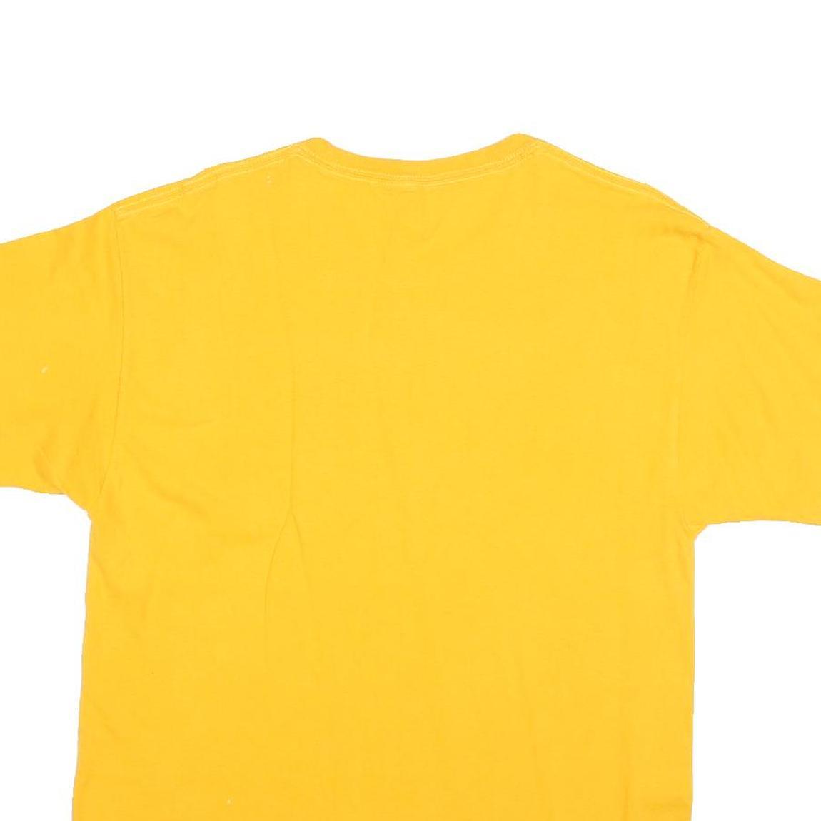 CHAMPION Mens Yellow NC A&T SU Classic T-Shirt L Short Sleeve Crew Neck Cotton