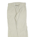 TENSON Mens Polyester Blend Beige Regular Cargo Trousers W32 L32 Zip Closure