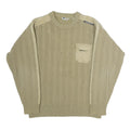 LEVI'S Mens Beige Cotton Patterned Crew Neck Basic Knit Jumper M Casual Knitwear